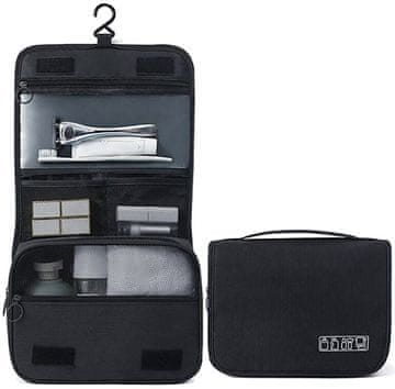 Camerazar Raztegnjivi XXL organizator za kozmetiko z zanko, uniseks, 300D Oxford poliester, dimenzije: 53x24,5 cm