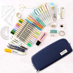 Camerazar Trosobni organizator za svinčnike v mornarsko modri barvi, 21x7x9 cm, odporen material