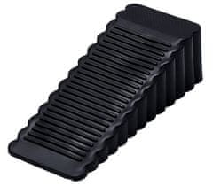 Camerazar Črna plastična zadrževalna klina za vrata, klinaste oblike, dimenzije 4,1 x 9,5 x 2,8 cm