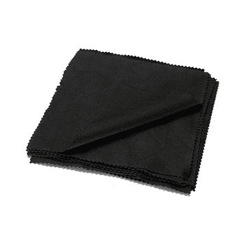 Camerazar Mikrofiber krpa za očala in telefon, 5 kosov, črna, 15 x 18 cm