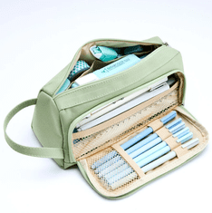 Camerazar Večfunkcijski pencil case TUBA ORGANISER, zeleni poliestr, 22x9x9 cm