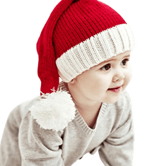 Camerazar Unisex Otroška Santa kapa, Rdeča, Akrilna vlakna, Univerzalna velikost