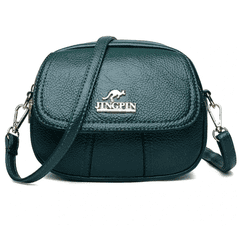 Camerazar Elegantna ženska torba čez ramo iz ekokože, zelena, 20x15x9 cm