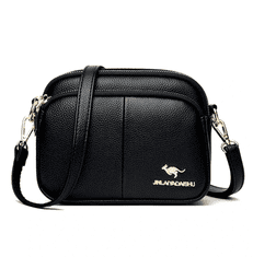 Camerazar Elegantna ženska torba čez ramo iz trde ekokože, z zlatimi okovi, dimenzij 20x14x9 cm