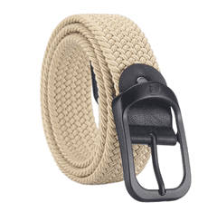 Camerazar Unisex elastični pas brez lukenj, črna sponka, dolžina 120 cm, material: poliester in ekokoža