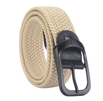 Camerazar Unisex elastični pas brez lukenj, črna sponka, dolžina 120 cm, material: poliester in ekokoža