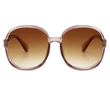 Camerazar Ženske velike okrogle sončne očala OVERSIZE, črne, z UV zaščito