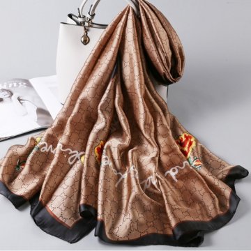 Flamenco Mystique Eleganten šal iz 100% šifona, 180x90 cm, idealen za pomladne jakne in zimske plašče