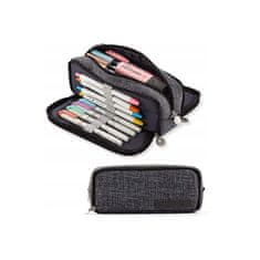 Flamenco Mystique Večnamenski trikomorni pencil case Grafit, 100% poliester, 23 x 8,5 x 6 cm