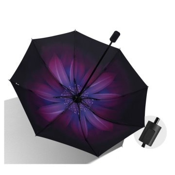 Flamenco Mystique Dežnik, vodoodporen, vinilna tkanina, vijolične barve, premer 98 cm, dolžina 66 cm