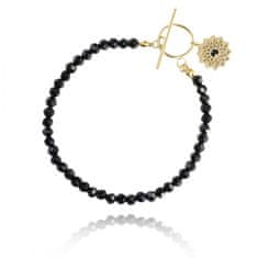 Flamenco Mystique Zapestnica iz kirurškega jekla, pozlačena s 14k, svetlo zlata barva, velikost 17 + 4 cm