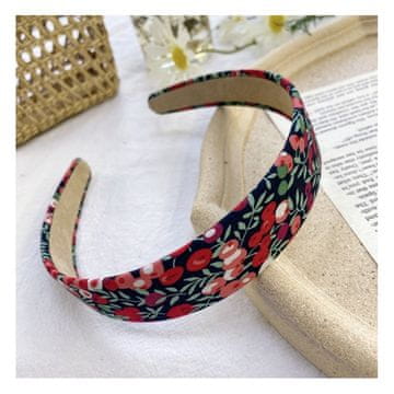 Flamenco Mystique Sametna Čelada Turban Preprosta, Premer 12,5 cm, Širina 3 cm