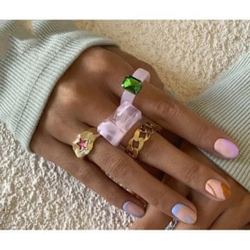 Flamenco Mystique Set 4 obročkov KWS21, premer 1,8-1,9 cm, iz umetnega materiala brez niklja in kroma