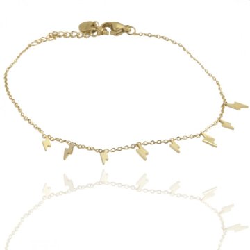 Flamenco Mystique Naramna iz kirurškega jekla z zlatom, dolžina 18+3 cm, okras 1x1 cm