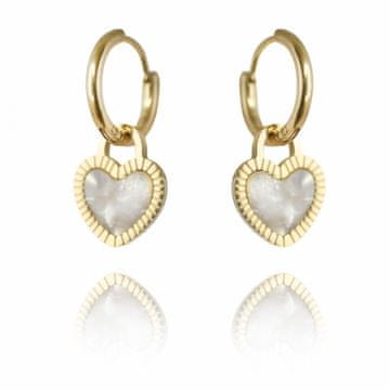 Flamenco Mystique Naročne iz kirurške jekla, pozlačene z 14 karatnim zlatom, elegantne in stilne, dimenzije 1,2 x 2 cm