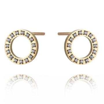 Flamenco Mystique Zlatane uhane iz kirurškega jekla, svetlo zlato, 1x1 cm, teža 3 g