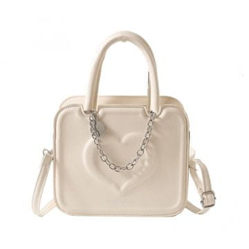 Flamenco Mystique Elegantna ženska torbica za ramo, kolekcija 2024, kremna, ekokoža, 20x17x7 cm