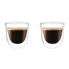 Flamenco Mystique Termo skodelice za kavo 70ml iz borosilikatnega stekla, dvojno dno, set 2 kosov