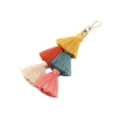 Flamenco Mystique Velik ključni obesek s čopiči, črn, 20 cm