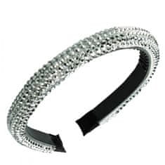 Flamenco Mystique Krištalna diadem Silver O414S, premer 11,5 cm, širina 2 cm