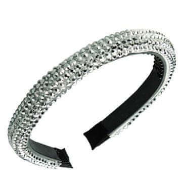 Flamenco Mystique Krištalna diadem Silver O414S, premer 11,5 cm, širina 2 cm