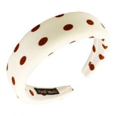 Flamenco Mystique Čelna kapa Creamy Dots, Obseg 44 cm, Premer 13,5 cm, Širina 4 cm