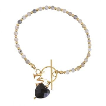 Flamenco Mystique Narukvica iz kirurškog čelika s 14k zlatnim premazom, svijetlo zlatne boje, dužina 17,5 cm