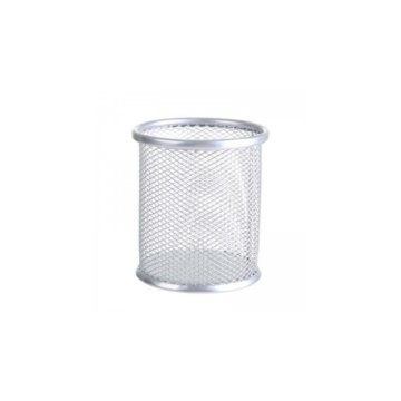 Flamenco Mystique Stolni organizator za pisalne potrebščine, bel, kovinski okvir, premer 9 cm - višina 9,5 cm