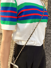 Camerazar Elegantna ključa in telefonska obesek z vrvico, črna/zlata, ekokoža/kovina, 120 cm