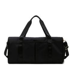 Camerazar Prostorna potovalna in trening torba, črna, nepremočljiv najlon, 42x23x21 cm