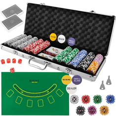 Malatec Poker - komplet 500 žetonov v kufru HQ 23529