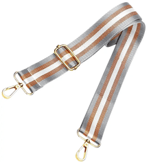 Camerazar Nastavljiv širok pas za žensko torbo ali nahrbtnik, zlato okovje, polyester, 145x38 mm