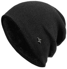 Camerazar Unisex Zimska Športna Kapa, Črna, 100% Akrilna Vrvica, Obseg 52-62 cm
