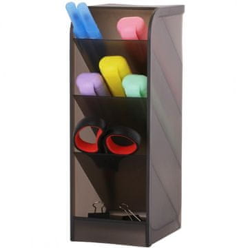 Flamenco Mystique Večfunkcijski plastični organizator za mizo, 7.4x20.3x9 cm, štiri predalčke