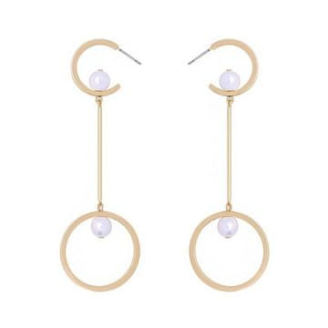 Flamenco Mystique Elegantne viseče uhane krogi K908, dolžina 9 cm, širina 3 cm, iz zlitin nekovinskih kovin