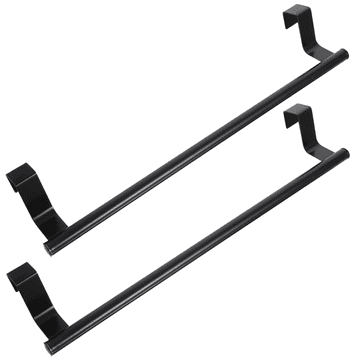 Camerazar 2 kosa črnih obešalnikov za vrata kuhinjskega omara, kopalniški držalnik za brisače