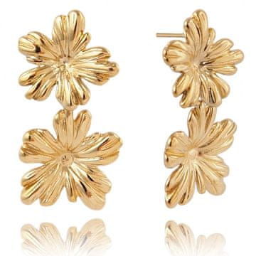 Flamenco Mystique 14k pozlačene uhane iz kirurškega jekla, puzeta KST3251