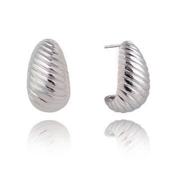 Flamenco Mystique Uhani iz kirurškega jekla, pozlačene z belim zlatom, puzeta KST3262