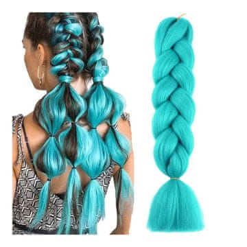 Flamenco Mystique Sintetični lasje 120 cm goste enobarvne turkizne WLS10