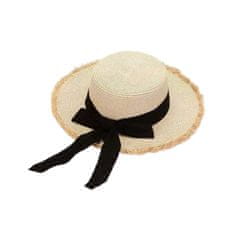 Flamenco Mystique Stylna poletna plažna slamnata klobuk za ženske z mašno CZ49