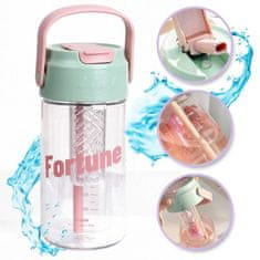 Flamenco Mystique Steklenica za vodo z košem in slamico 800 ML Fortune BD35