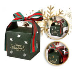 Flamenco Mystique Dekorativna darilna škatla MERRY CHRISTMAS s pentljo 10x10x10 cm