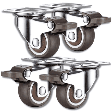 Camerazar Sklop 4 kolesa z gumene s zavornim mehanizmom