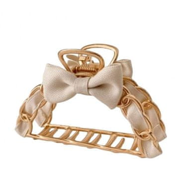 Flamenco Mystique Metalna sponka za lase pletena v obliki mašne XL 8 cm SP261K