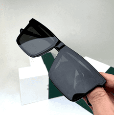 Camerazar Unisex sončna očala kvadratne oblike, črna, plastična, s filtrom UV400