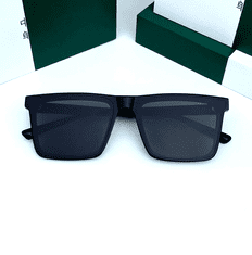 Camerazar Unisex sončna očala kvadratne oblike, črna, plastična, s filtrom UV400