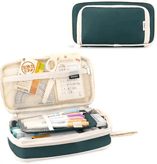 Camerazar Prostoren organizator za svinčnike, zelen, poliester, 21,5x11x6 cm
