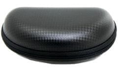Camerazar Eleganten trdi etui za očala, črno, z aligatorskim vzorcem, 16,5x8x5,5 cm