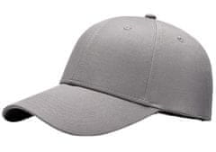 Camerazar Univerzalna nastavljiva bejzbolska kapa, siva, zračen material, obseg 55-60 cm