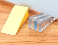 Camerazar Črna plastična zadrževalna klina za vrata, klinaste oblike, dimenzije 4,1 x 9,5 x 2,8 cm